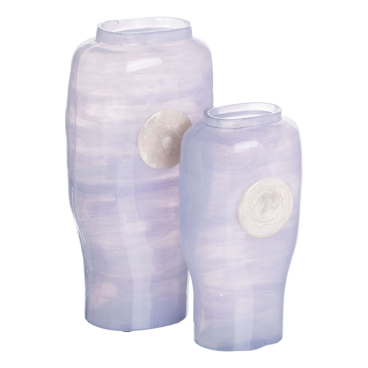 Vas Blå Vit Harts Glas 15 x 9 x 31 cm
